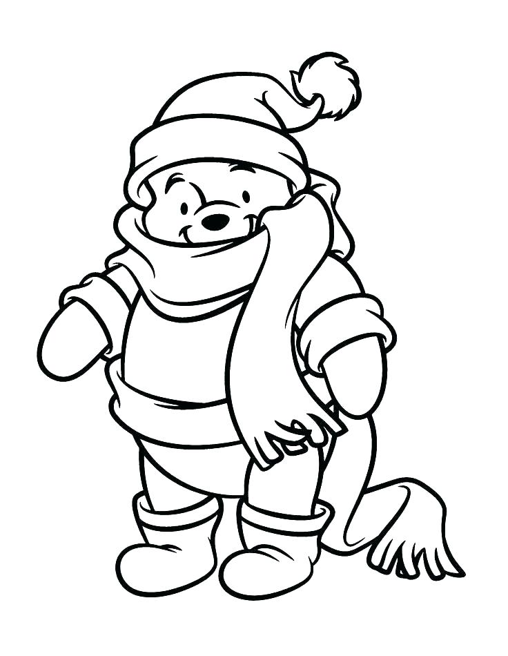 736x950 Free Printable Winnie Pooh Christmas Coloring Pages Printable