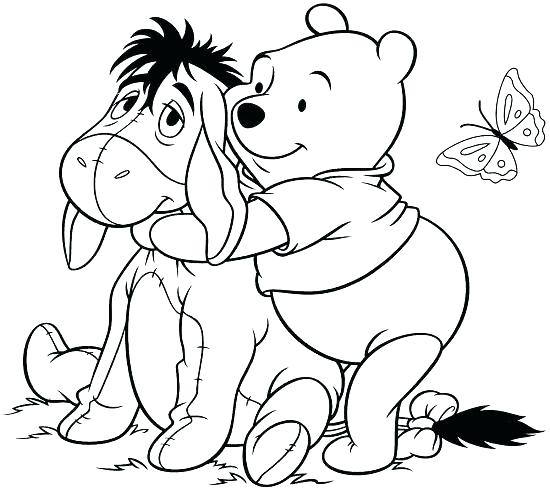 550x490 Winnie The Pooh Rabbit Coloring Pages Of Incredible Design Ideas