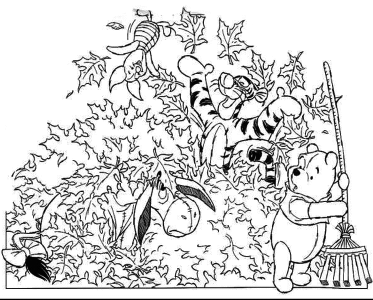 746x600 Winnie The Pooh Thanksgiving Coloring Pages Color Bros