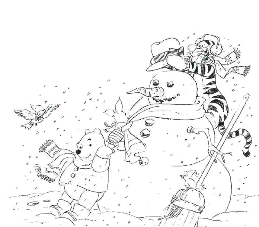 858x754 Winnie The Pooh Valentines Day Coloring Pages Free Winter Coloring