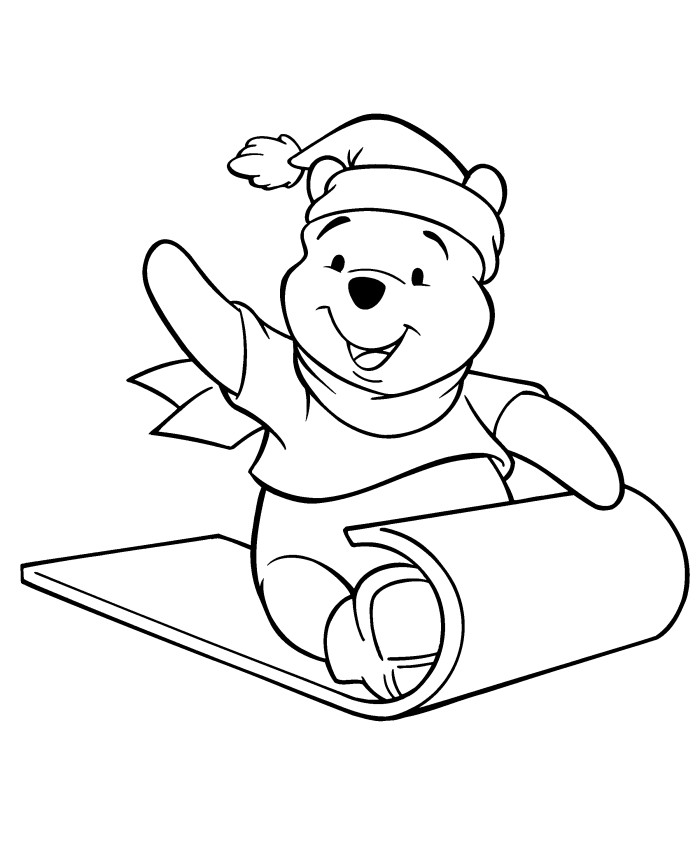 700x867 Pooh Coloring Pages For Christmas