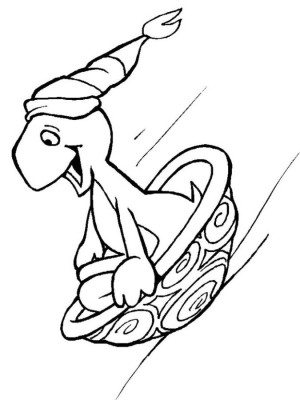 300x400 Winter Coloring Pages Winnie The Pooh Skating Winter Coloring
