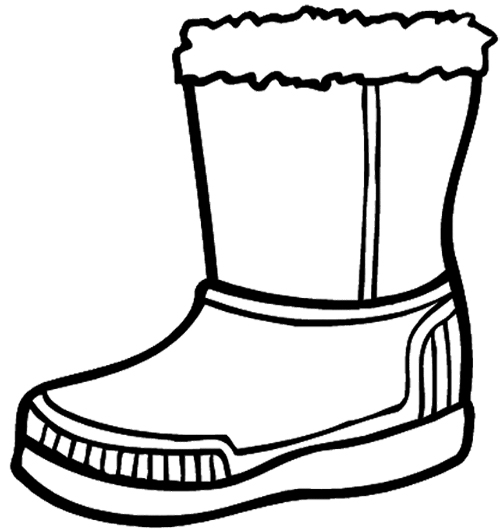 500x530 Winter Boots Coloring Pages