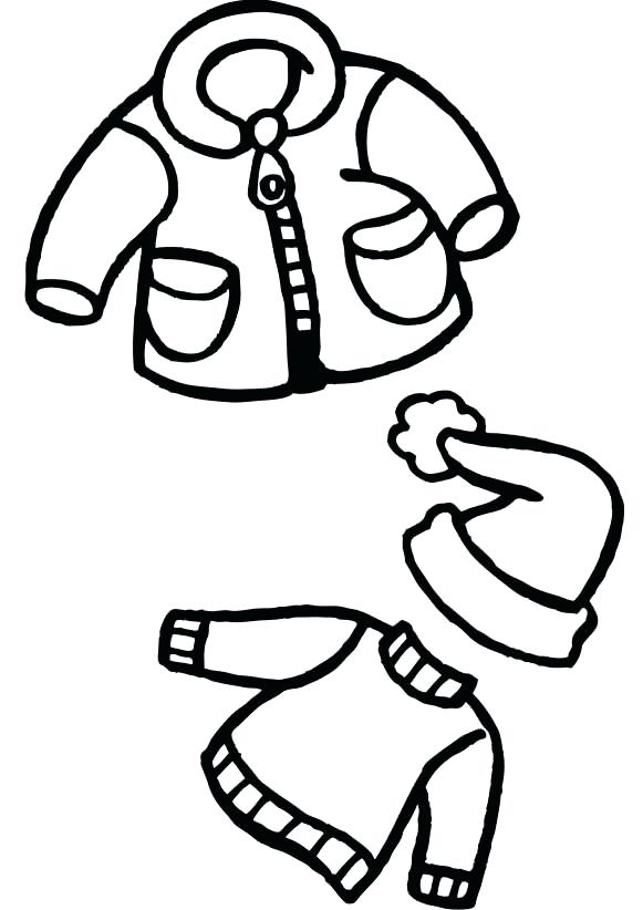581x822 Clothing Coloring Page Winter Clothes And Hat Coloring Pages