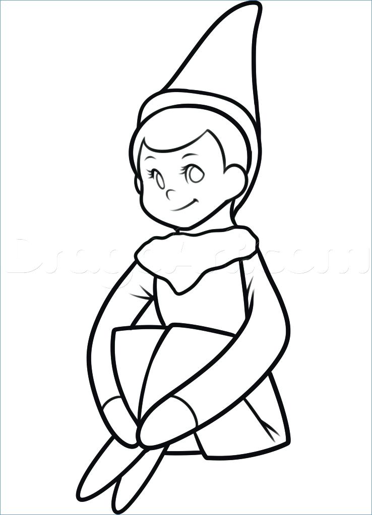 738x1023 Boy And Girl With Winter Clothes Coloring Page Girl Elf The Shelf