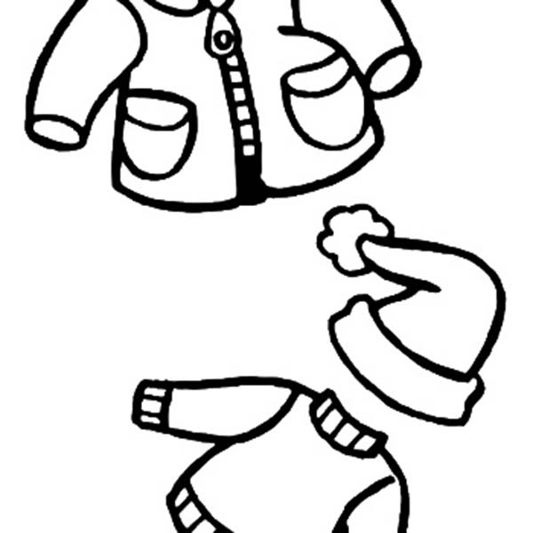 600x600 Winter Clothes Coloring Pages Winter Coloring Page With Winter