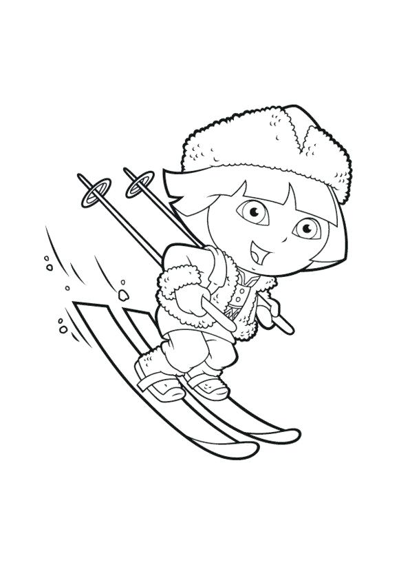 580x820 Winter Coloring Pictures The Explorer Winter Coloring Page Winter