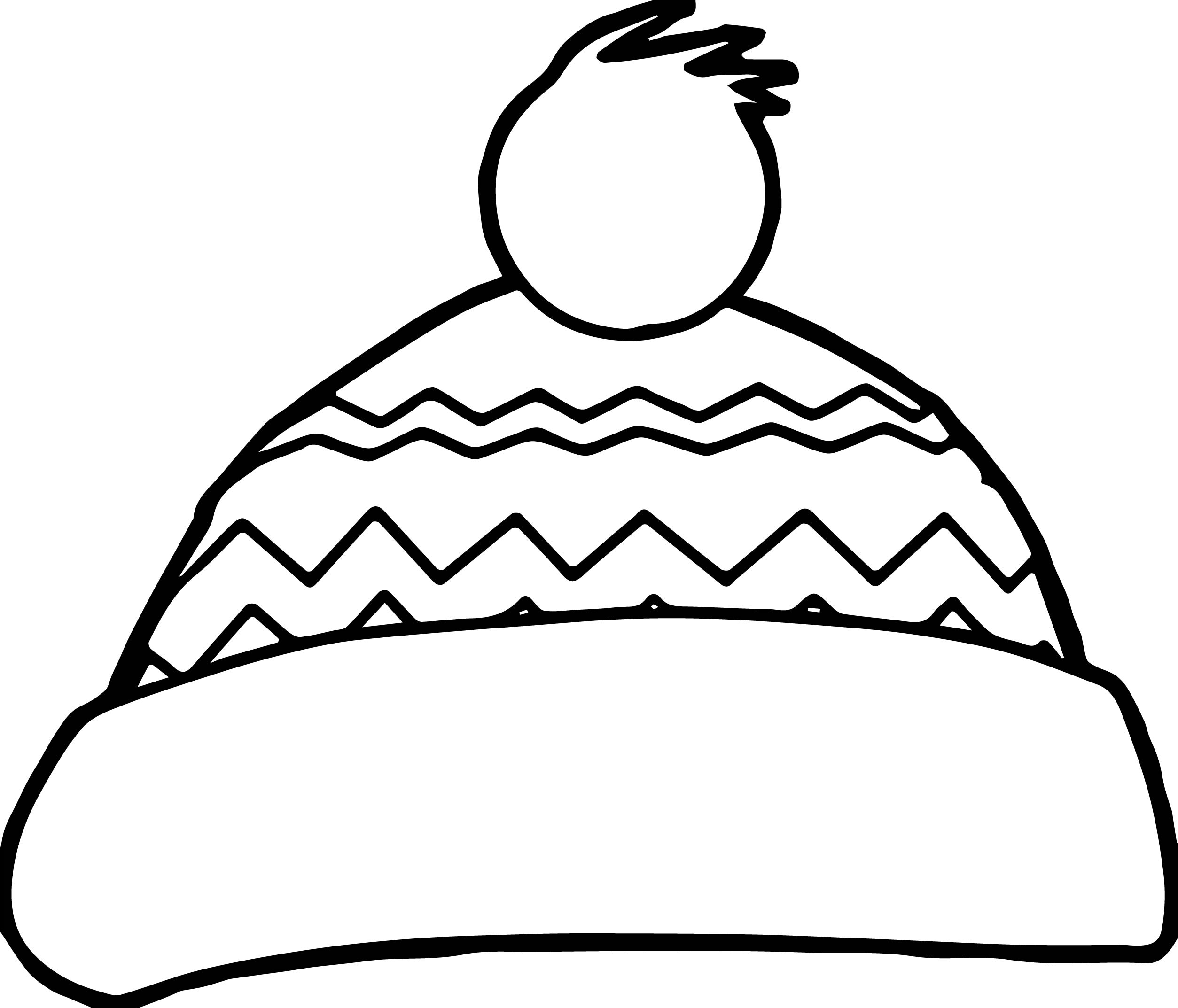 2507x2146 Winter Hat Coloring Page