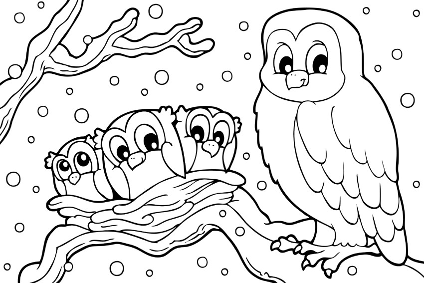 850x567 Winter Coloring Sheet Amusing Winter Coloring Pages