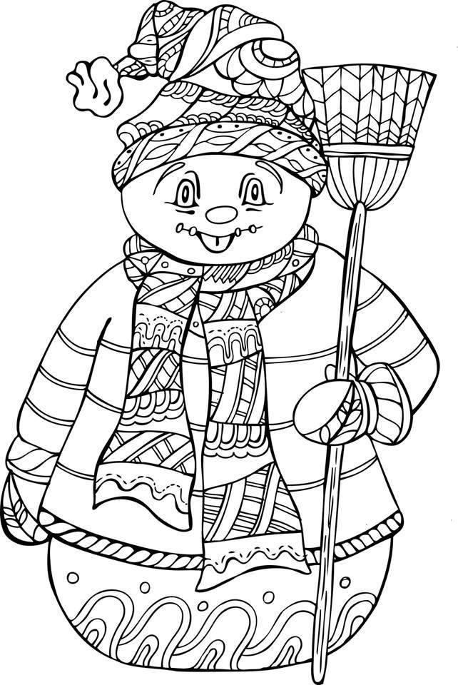 642x960 Winter Coloring Pages For Adults Winter Doodle Coloring Pages