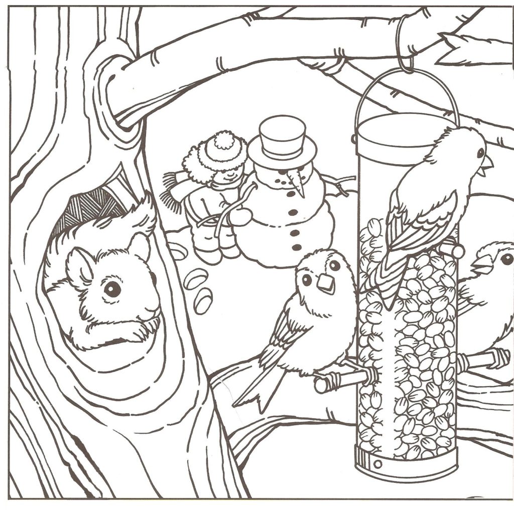 1024x1024 Winter Coloring Pages Adults