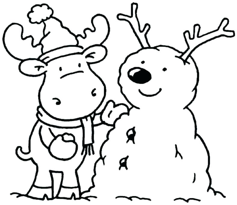788x681 Simple Winter Coloring Sheets For Kids Color Pages Printable