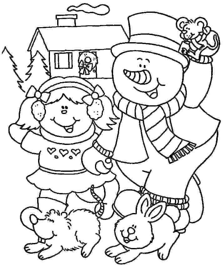 717x858 Winter Coloring Pages For Preschool Winter Clothes Coloring Pages