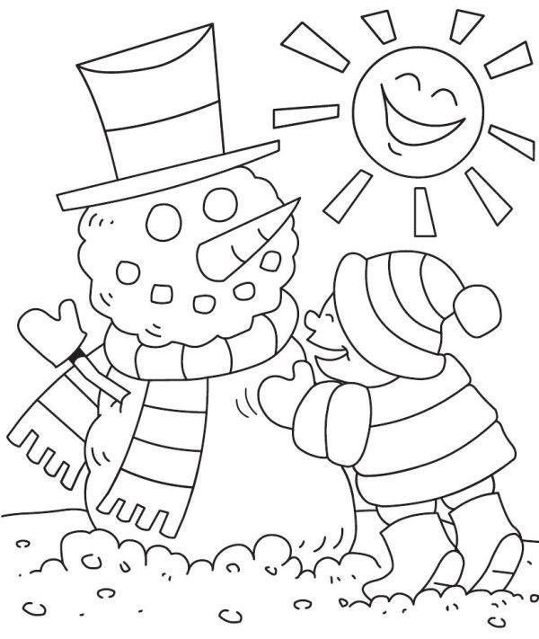 600x711 Free Preschool Winter Coloring Pages Toddler Arts And Crafts