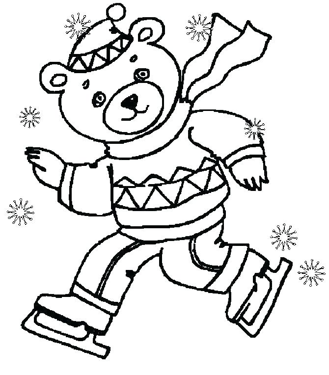 670x764 Winter Coloring Pages