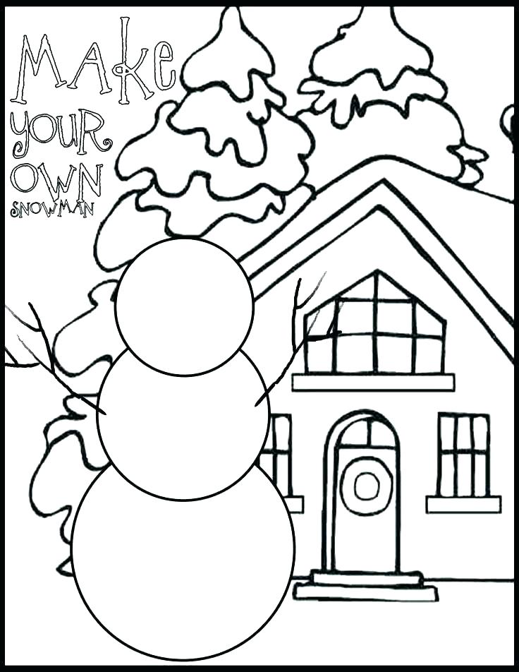 736x952 Winter Scene Coloring Pages Plus Free Winter Coloring Pages