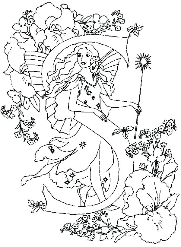 600x819 Flower Fairy Coloring Pages Faerie Colori Pages Fairy Sheets