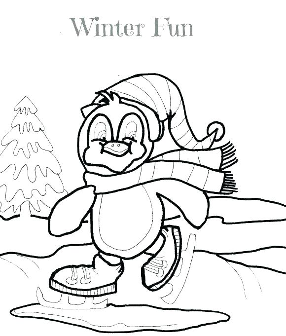 580x681 Free Winter Coloring Pages As Well As Very Attractive Design