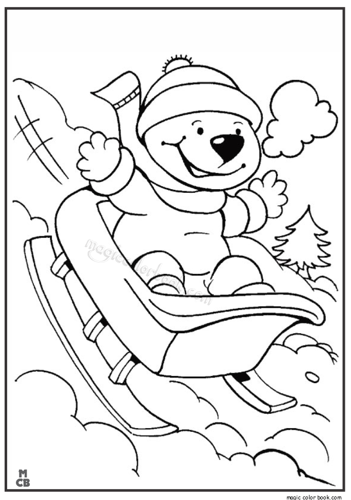 685x975 Winter Fun Coloring Pages