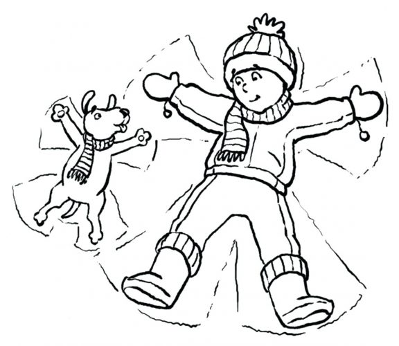 576x500 Coloring Page Coloring Pages Winter Jacket For And Scarf Two