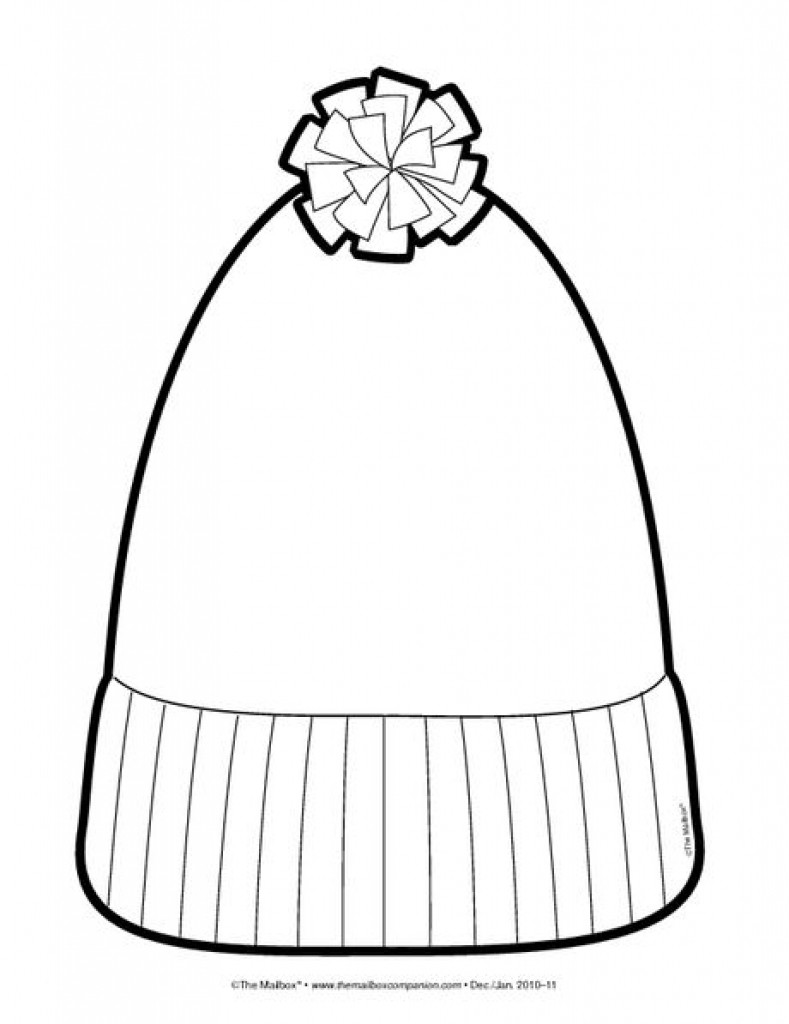 789x1024 Winter Hat Coloring Page Free Cap Pages Beauteous Learnfree Me