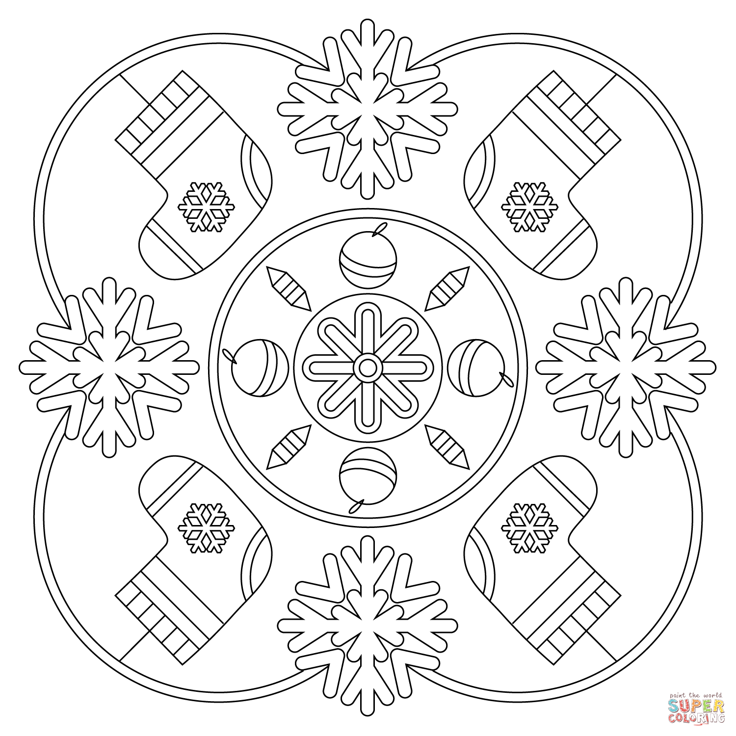 1500x1500 Winter Holiday Coloring Pages Free