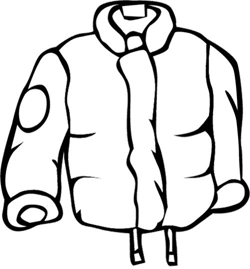 500x537 Raincoat For Men Coloring Page Winter Coloring Page