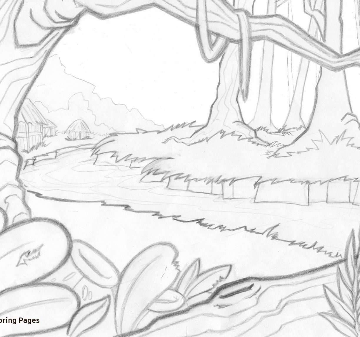 1224x1143 This Coloring Images Of House And Trees Pages Beautiful Printable