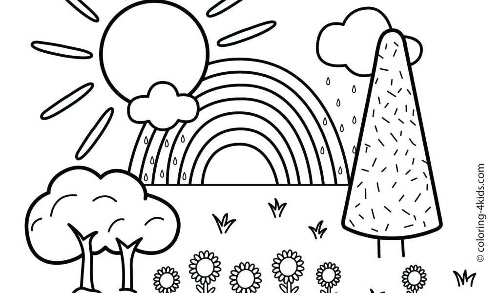 1024x600 Winter Landscape Colouring Pages L E Cute Scene To Color And Enjoy