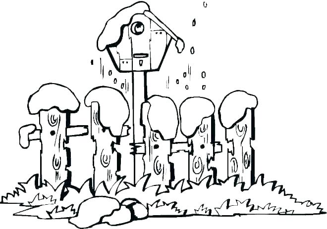660x463 Winter Scene Coloring Pages