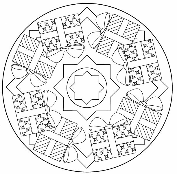Winter Mandala Coloring Pages
