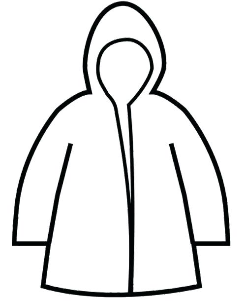 500x610 Winter Hat And Mittens Coloring Page Raincoat Pages