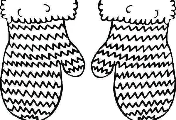 600x409 Mitten Coloring Page Mittens Coloring Page Big Mitten Coloring