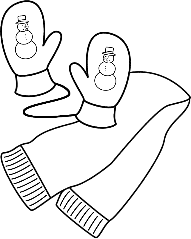 640x800 Mitten Coloring Pages