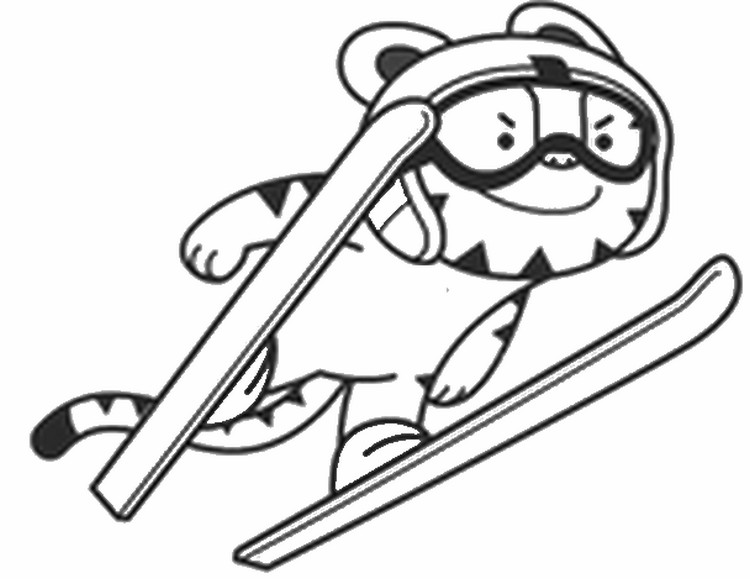 750x579 Coloring Pages Winter Olympics Drawing
