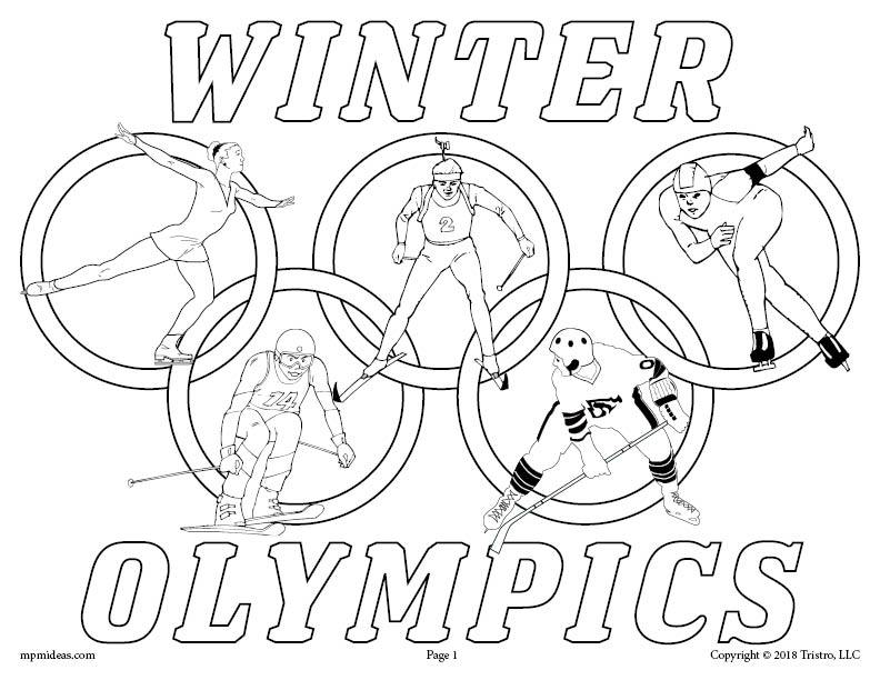 792x612 Free Printable Winter Olympics Coloring Page! Supplyme