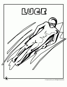231x300 Olympic Coloring Pages Luge, Winter Sports And Olympics