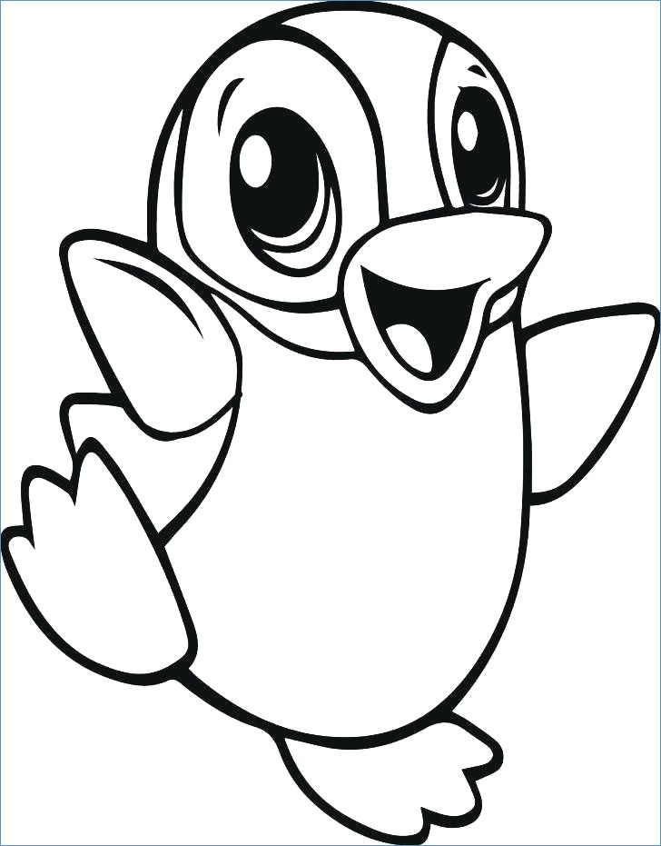 728x931 Happy Penguin On Winter Animal Coloring Pages