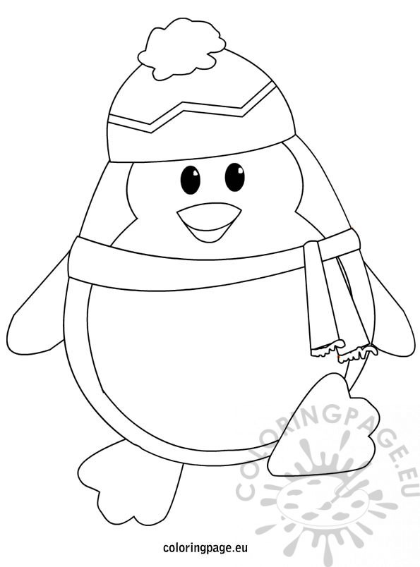 595x804 Printable Winter Coloring Sheets Penguin Coloring Page