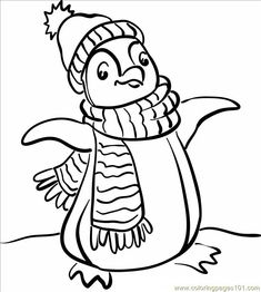 235x262 Winter Penguin Who Is Steady And Cool Coloring Page