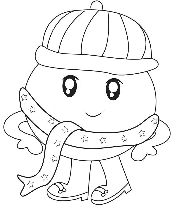 743x900 Scarf Coloring Page