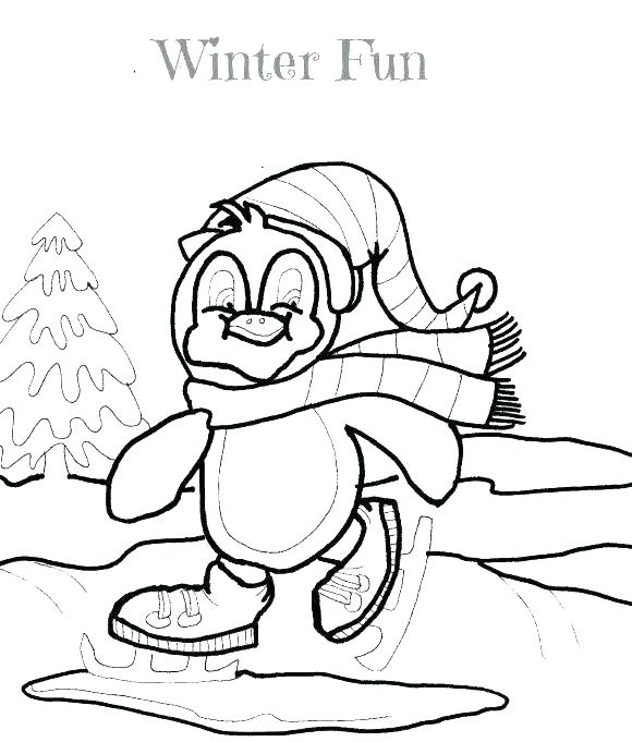 580x681 Printable Coloring Pages Winter Pics Of Winter Scenery Coloring