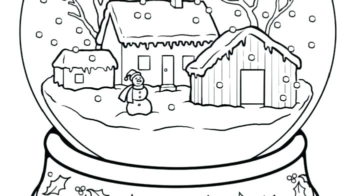 728x393 Winter Scene Coloring Pages Winter Scenes Coloring Pages Spring