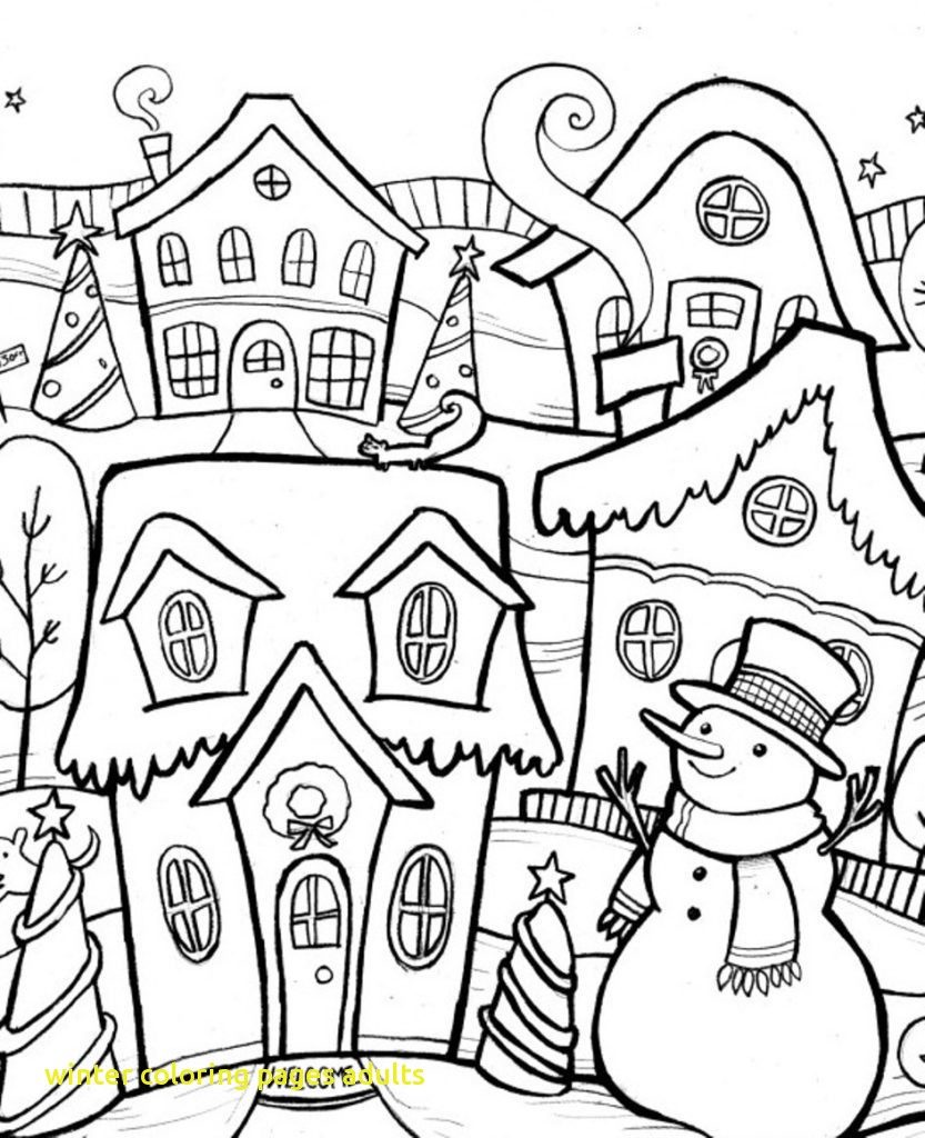 833x1024 Winter Scene Coloring Pages