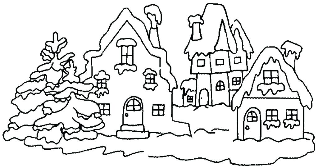 1024x541 Winter Scenes Coloring Pages Snow Coloring Pages Winter Scenes