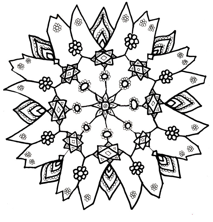 700x728 Free Snowflake Coloring Pages
