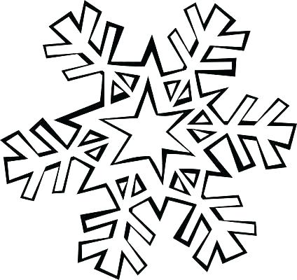 424x400 Nature Winter Snowflakes Coloring Pages Easy Unique Snowflake Free