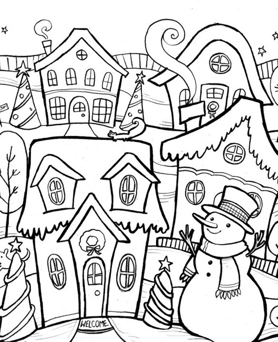 945x1162 Winter Coloring Pages