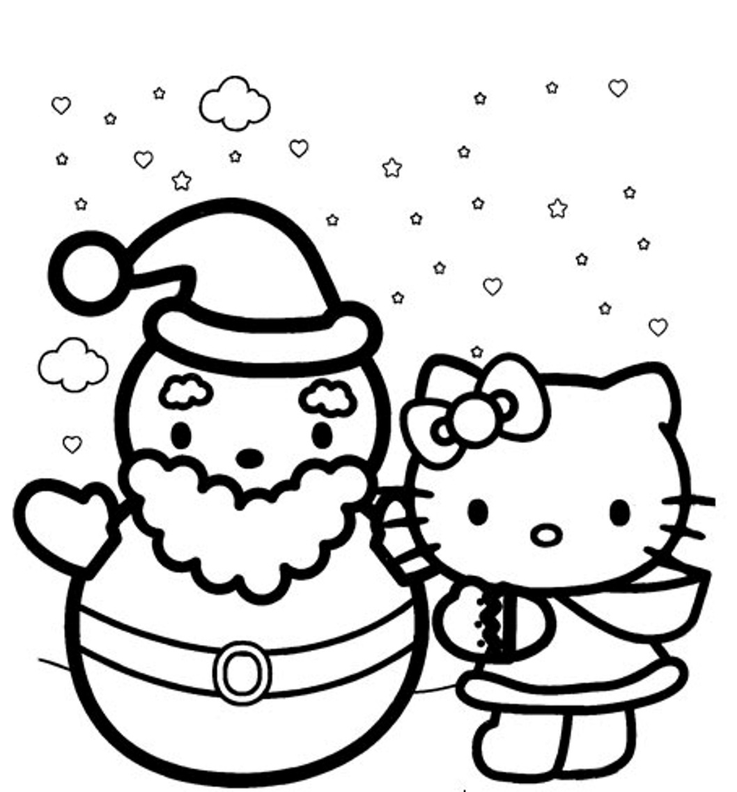 1058x1137 Hello Kitty Winter Coloring Pages Gallery Coloring For Kids