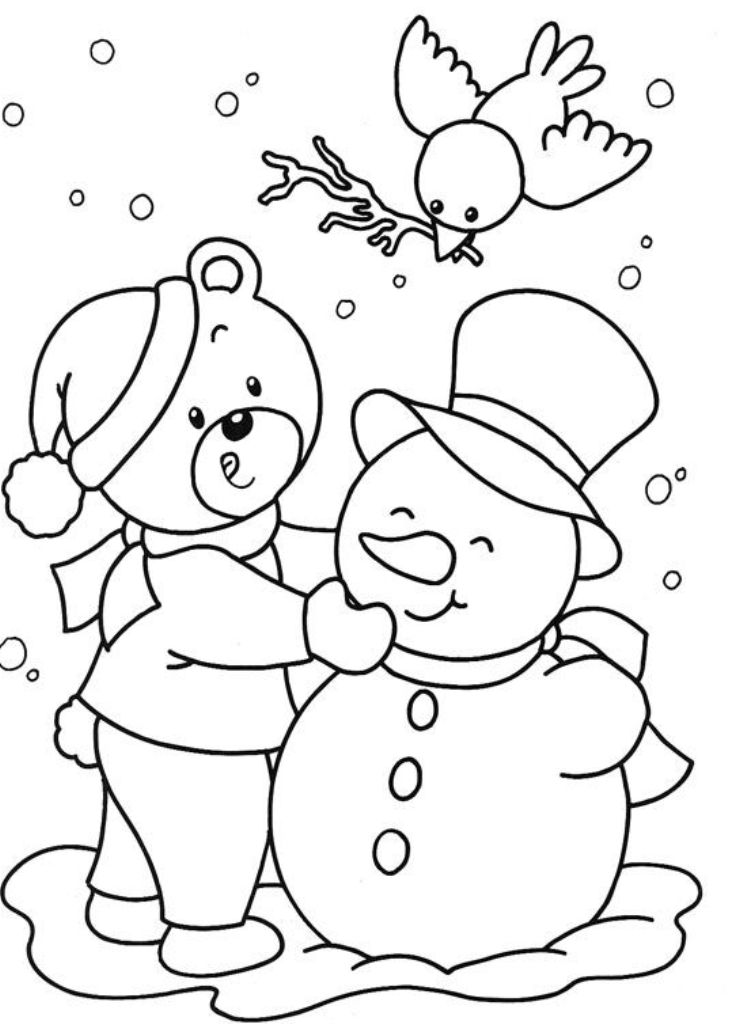 739x1024 Winter Coloring Pages For Kids Winter Time Coloring Pages